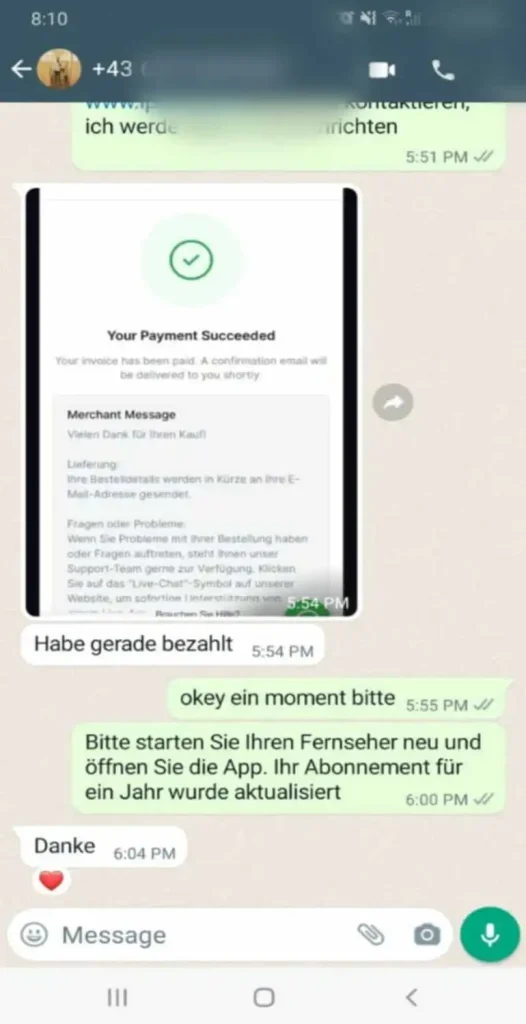 Review from IPTV subscription customer from Austria